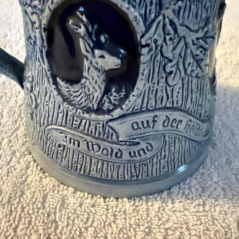 Blue and Brown Hunter Themed Beer Stein Mug, One Size - Picture 8 of 13